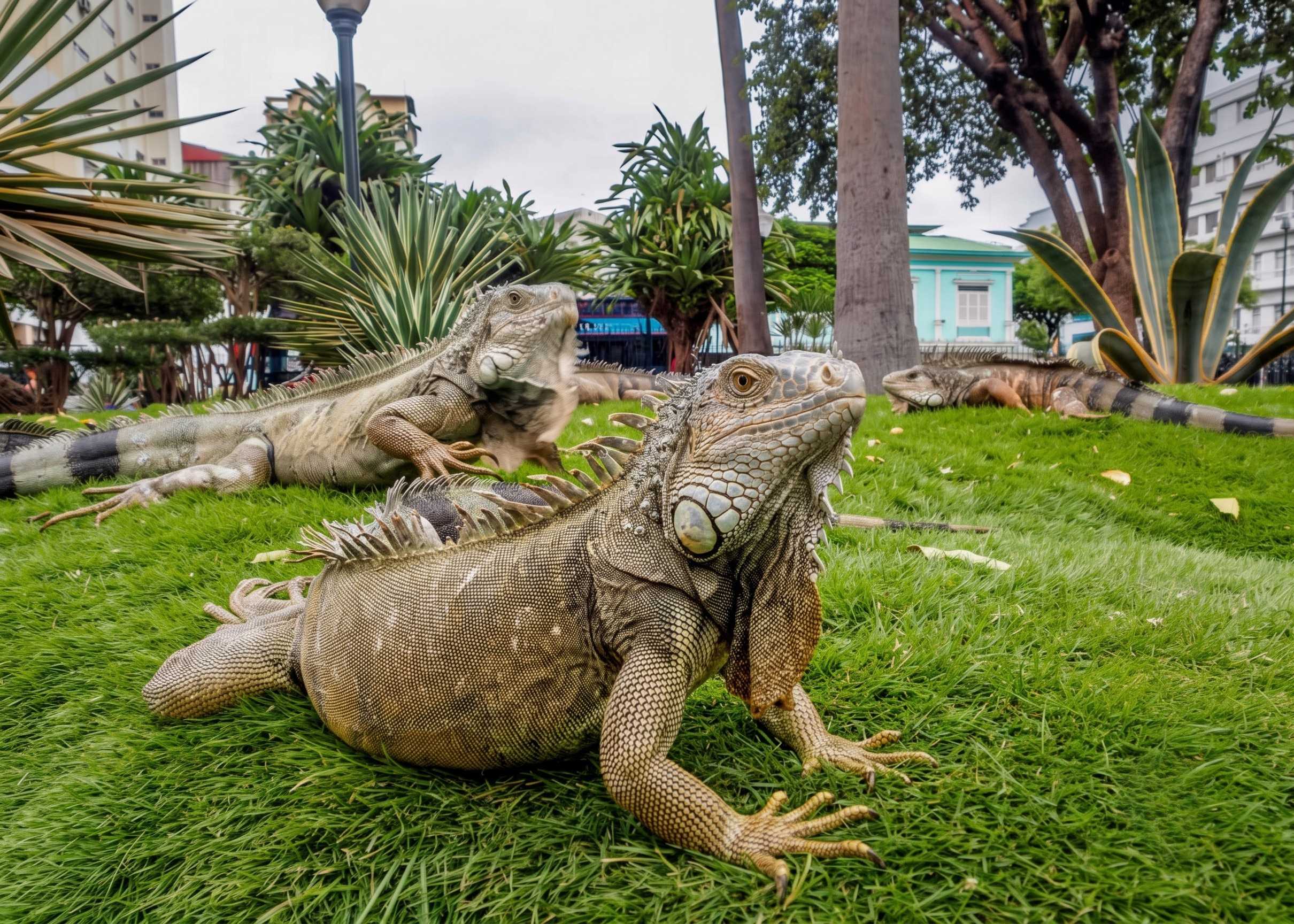 Iguanas At Parque Seminario