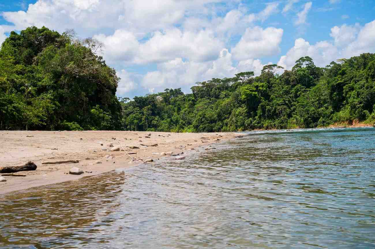 Misahualli Beach on Rio Napo Amazon